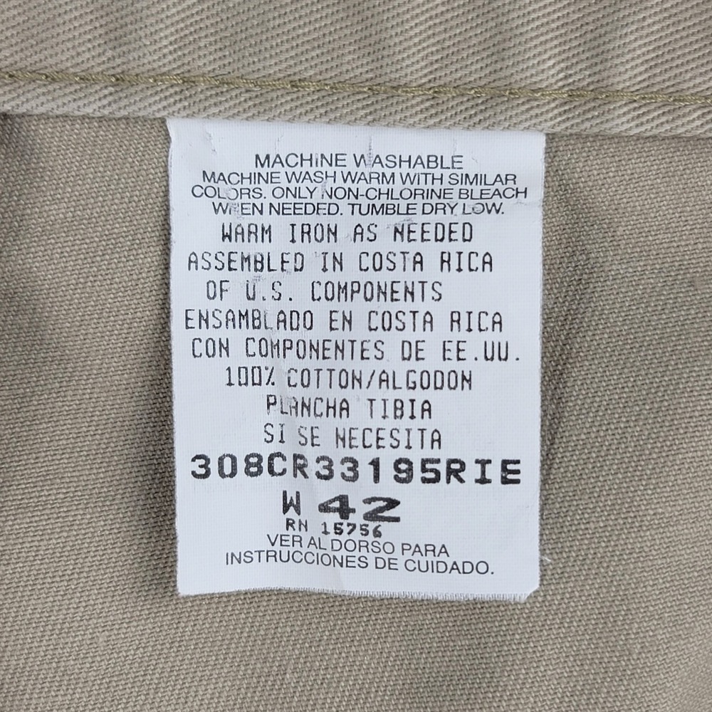 Duck Head Chino Shorts Mens 41 Khaki Pleated Cotton Casual Vintage 90's - Picture 5 of 6
